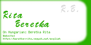 rita beretka business card